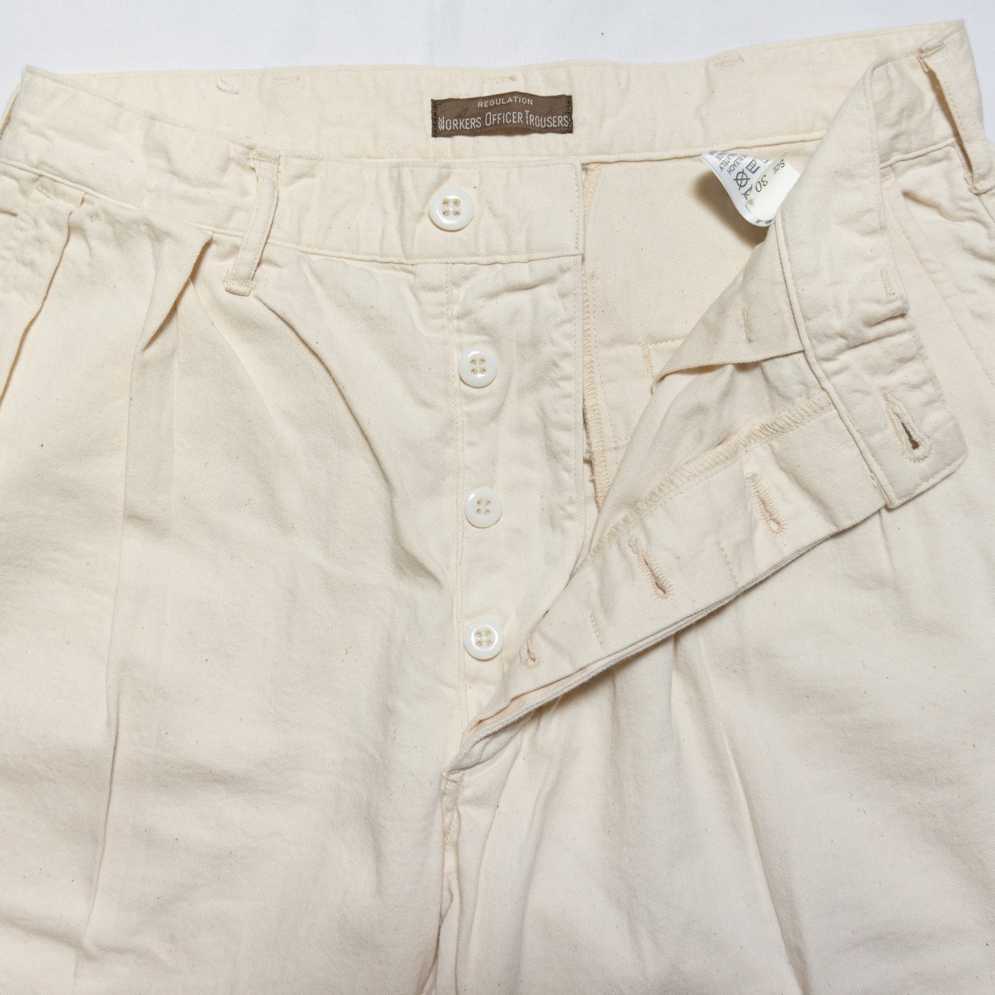 WORKERS_Officer Trousers RL Fit, White Denim