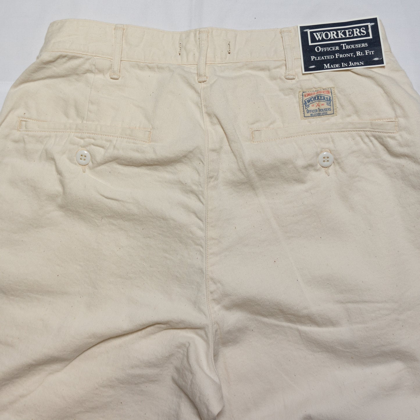 WORKERS_Officer Trousers RL Fit, White Denim