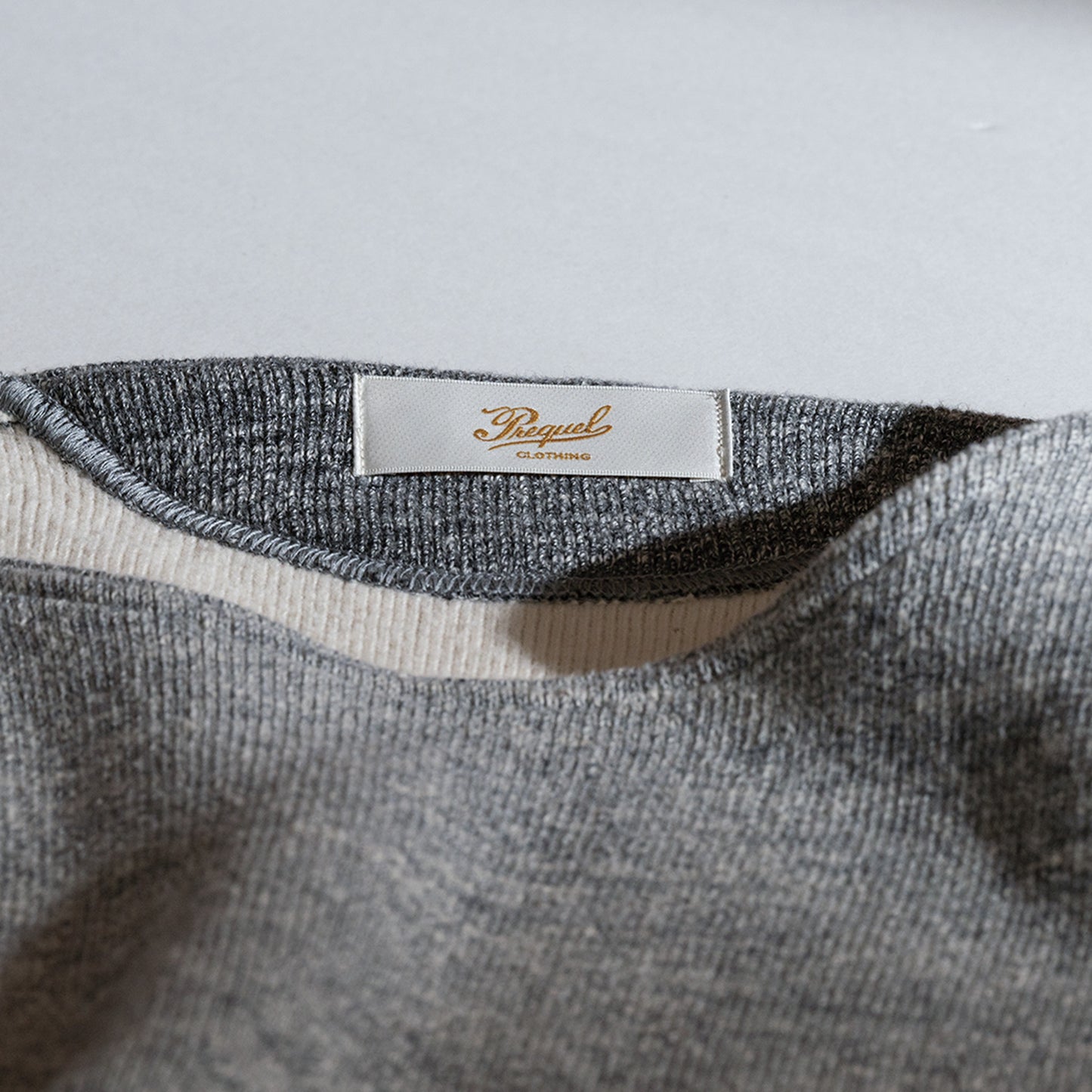 PREQUEL_C1003 Ribbed Sweatshirt_Gray