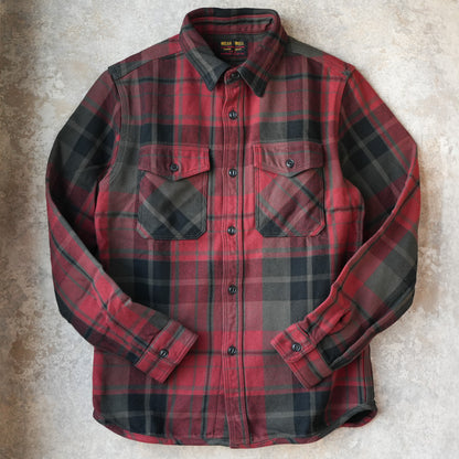 UES_502552_3_Extra Heavyweight Flannel Shirt_Red