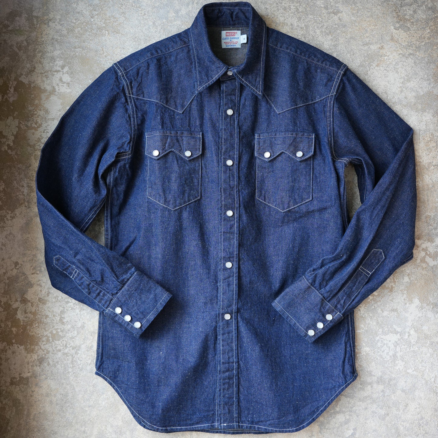 WORKERS_Cats Family Western Shirt_9.5 oz Indigo Denim_OW