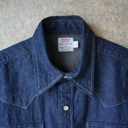 WORKERS_Cats Family Western Shirt_9.5 oz Indigo Denim_OW