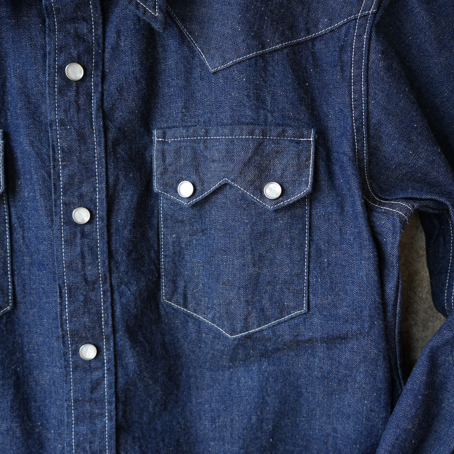 WORKERS_Cats Family Western Shirt_9.5 oz Indigo Denim_OW