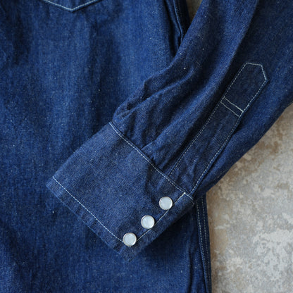 WORKERS_Cats Family Western Shirt_9.5 oz Indigo Denim_OW