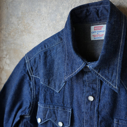WORKERS_Cats Family Western Shirt_9.5 oz Indigo Denim_OW