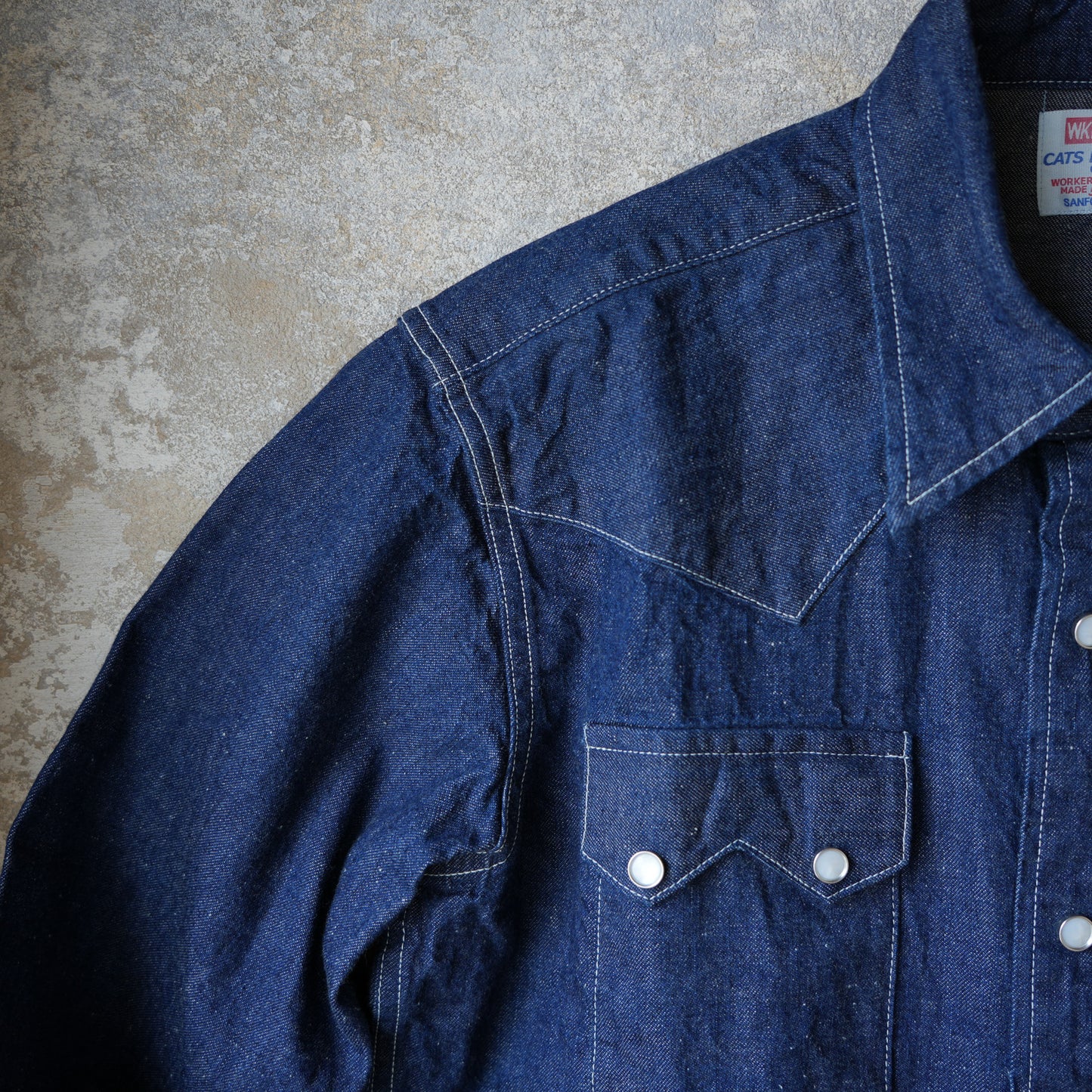 WORKERS_Cats Family Western Shirt_9.5 oz Indigo Denim_OW