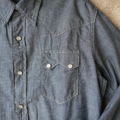 WORKERS_Cats Family Western Shirt_Chambray