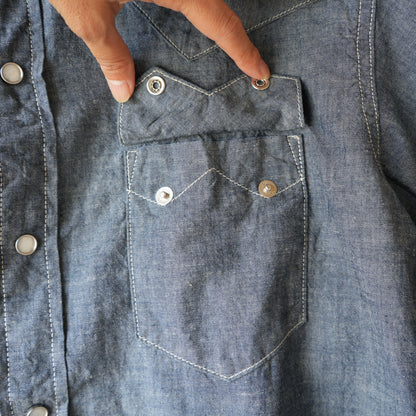 WORKERS_Cats Family Western Shirt_Chambray