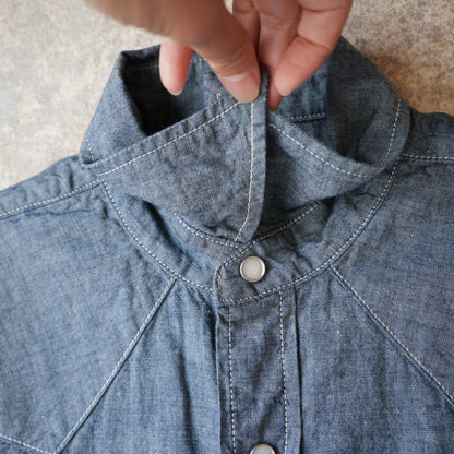 WORKERS_Cats Family Western Shirt_Chambray