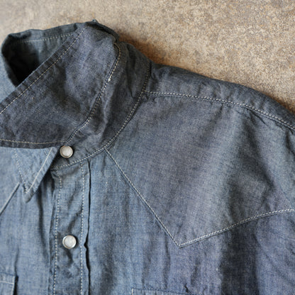 WORKERS_Cats Family Western Shirt_Chambray