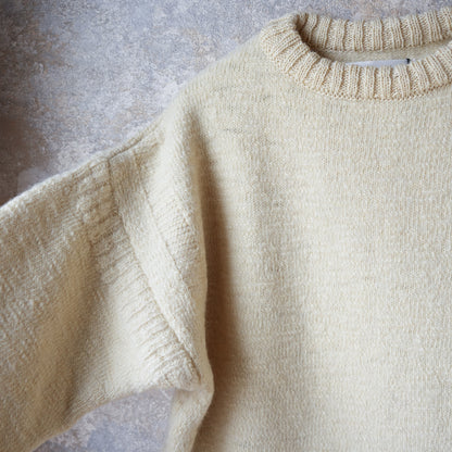 PREQUEL_K1001 Fisherman's Sweater (White) フィッシャーマンズ セーター (ホワイト)
