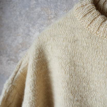 PREQUEL_K1001 Fisherman's Sweater (White) フィッシャーマンズ セーター (ホワイト)