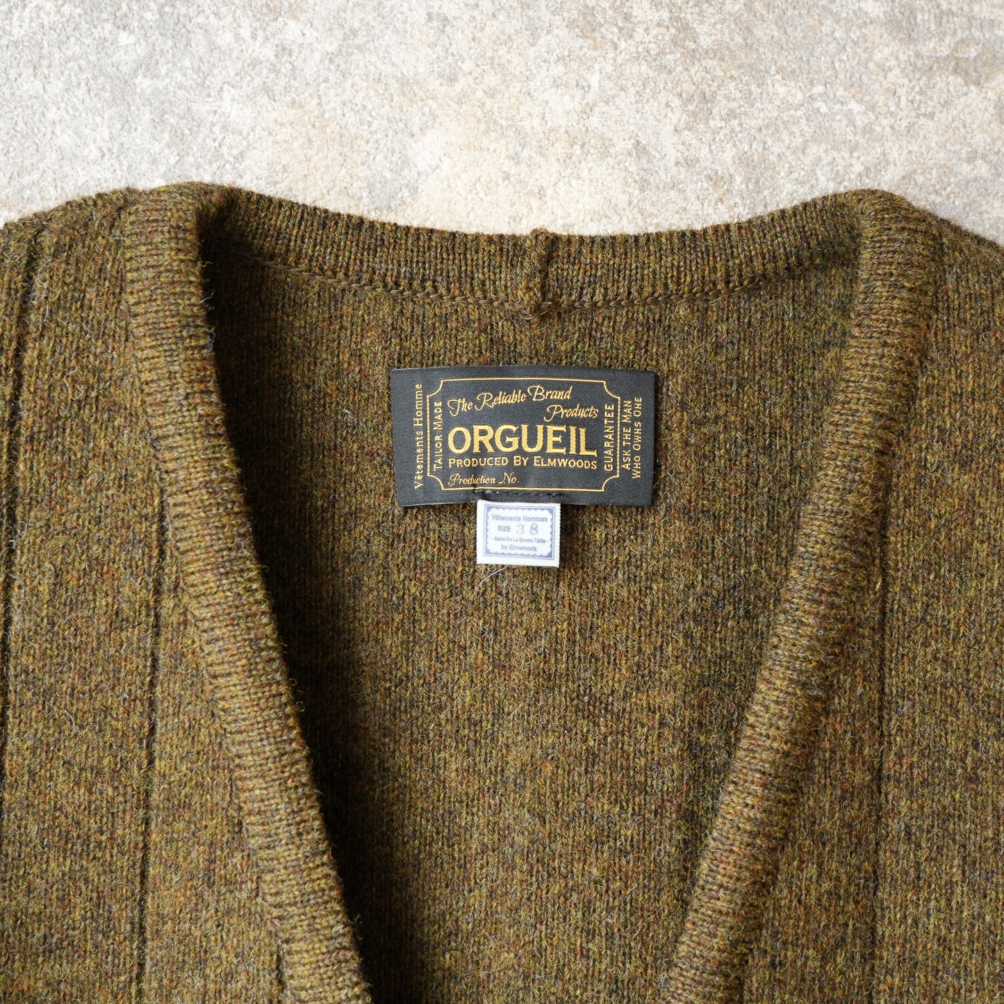 ORGUEIL_OR-9107_Ribbed Knit Cardigan_Brown