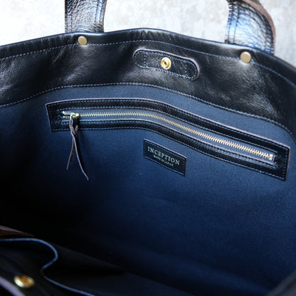 INCEPTION_IPHSB-18_HORSE HIDE COAL BAG (MEDIUM) _Black 