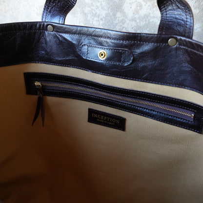INCEPTION_IPHSB-19_HORSE HIDE COAL BAG (LARGE) _Brown