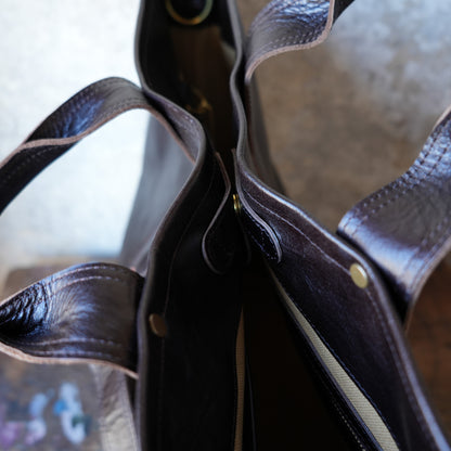 INCEPTION_IPHSB-19_HORSE HIDE COAL BAG (LARGE) _Brown