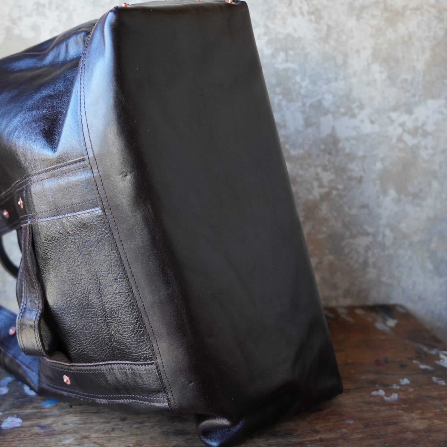 INCEPTION_IPHSB-19_HORSE HIDE COAL BAG (LARGE) _Brown