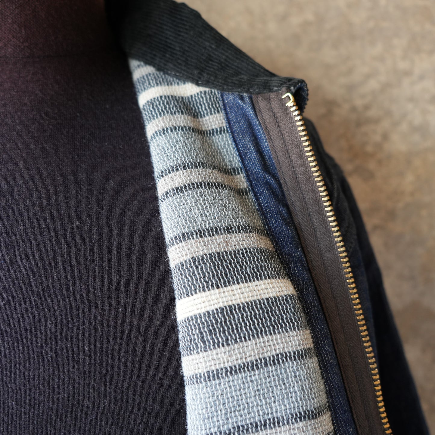 WORKERS_Blanket Lined Engineer Jacket_10 oz Black Back Denim