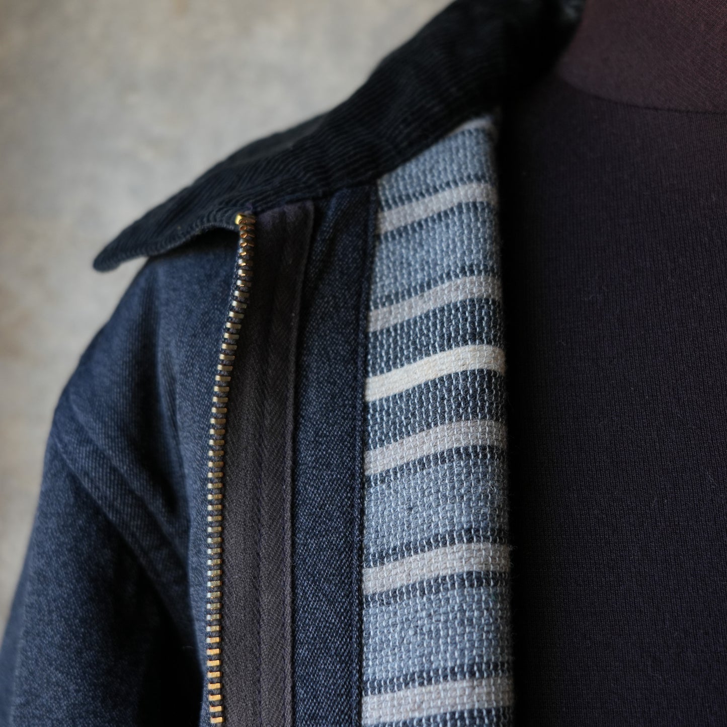 WORKERS_Blanket Lined Engineer Jacket, Wool Cotton Covert Cloth 