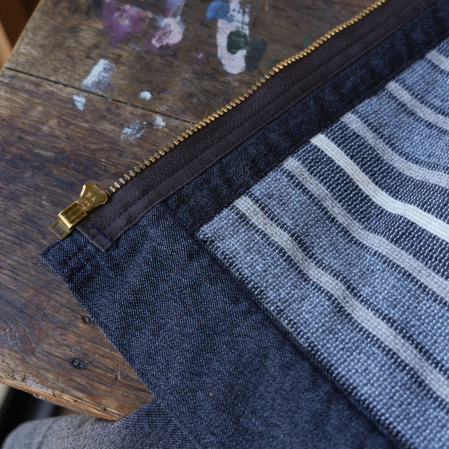 WORKERS_Blanket Lined Engineer Jacket, Wool Cotton Covert Cloth 