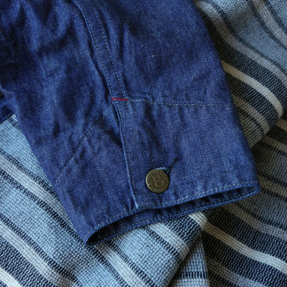 WORKERS_Blanket Lined Engineer Jacket_10 oz Black Back Denim