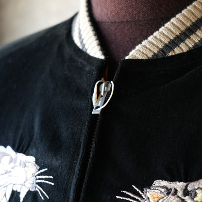 DELUXEWARE_DSJ-001_50s SOUVENIA JACKET_BLK/ORG