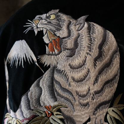 DELUXEWARE_DSJ-001_50s SOUVENIA JACKET_BLK/ORG