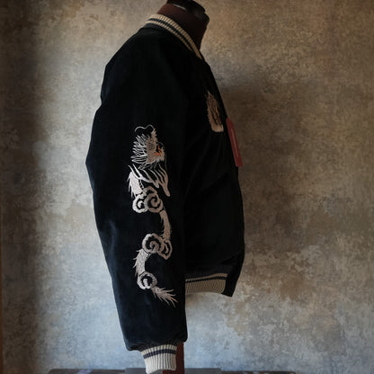 DELUXEWARE_DSJ-001_50s SOUVENIA JACKET_BLK/ORG