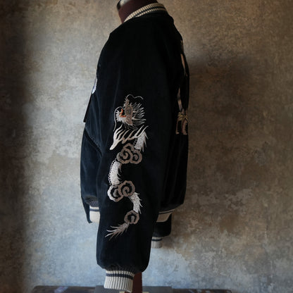 DELUXEWARE_DSJ-001_50s SOUVENIA JACKET_BLK/ORG