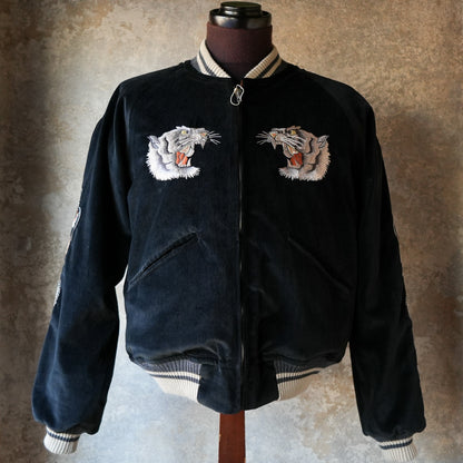 DELUXEWARE_DSJ-001_50s SOUVENIA JACKET_BLK/ORG