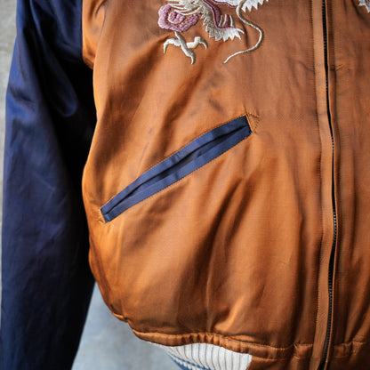 DELUXEWARE_DSJ-001_50s SOUVENIA JACKET_BLK/ORG