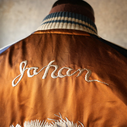 DELUXEWARE_DSJ-001_50s SOUVENIA JACKET_BLK/ORG