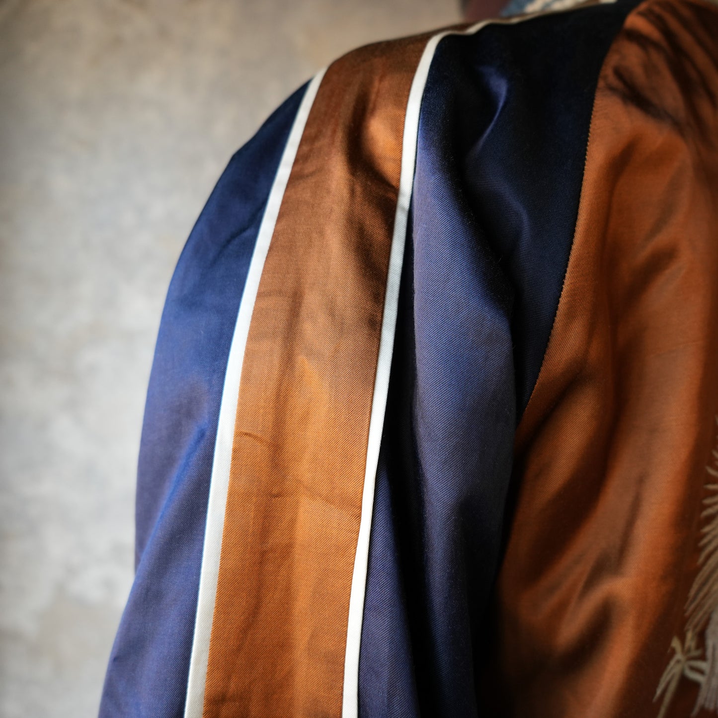 DELUXEWARE_DSJ-001_50s SOUVENIA JACKET_BLK/ORG