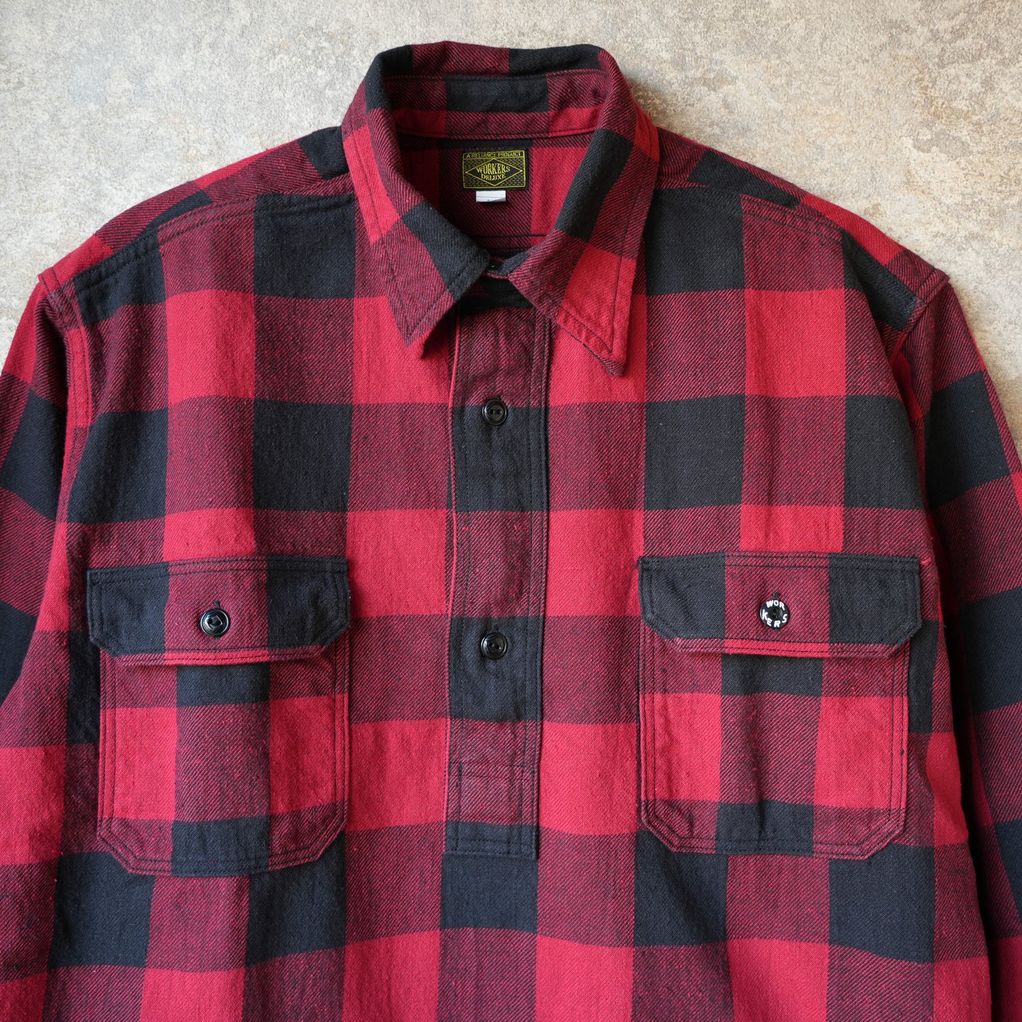 WORKERS_Outdoor Deluxe Shirt_Pullover_Baffalo Check_Red