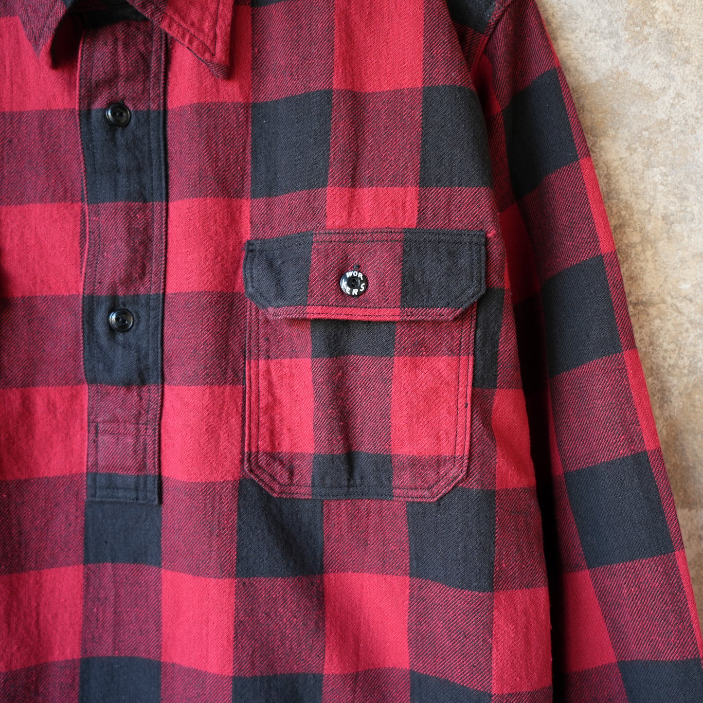 WORKERS_Outdoor Deluxe Shirt_Pullover_Baffalo Check_Red