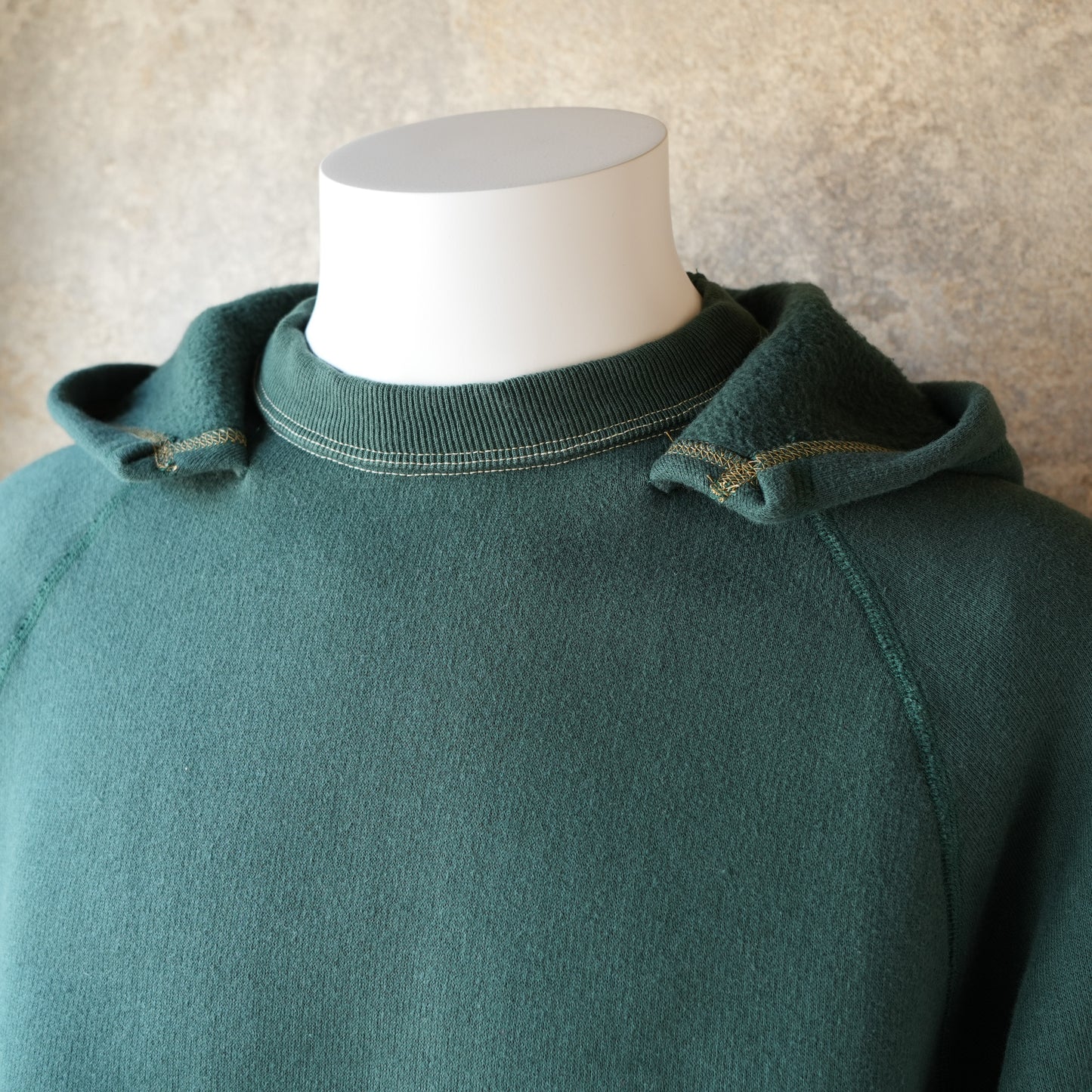 LOOP＆WEFT_LCS 1009_SUPER FLUFFY KNIT RAGLAN AFTER HOODIE_2-TONE VINTAGE FOREST GREEN