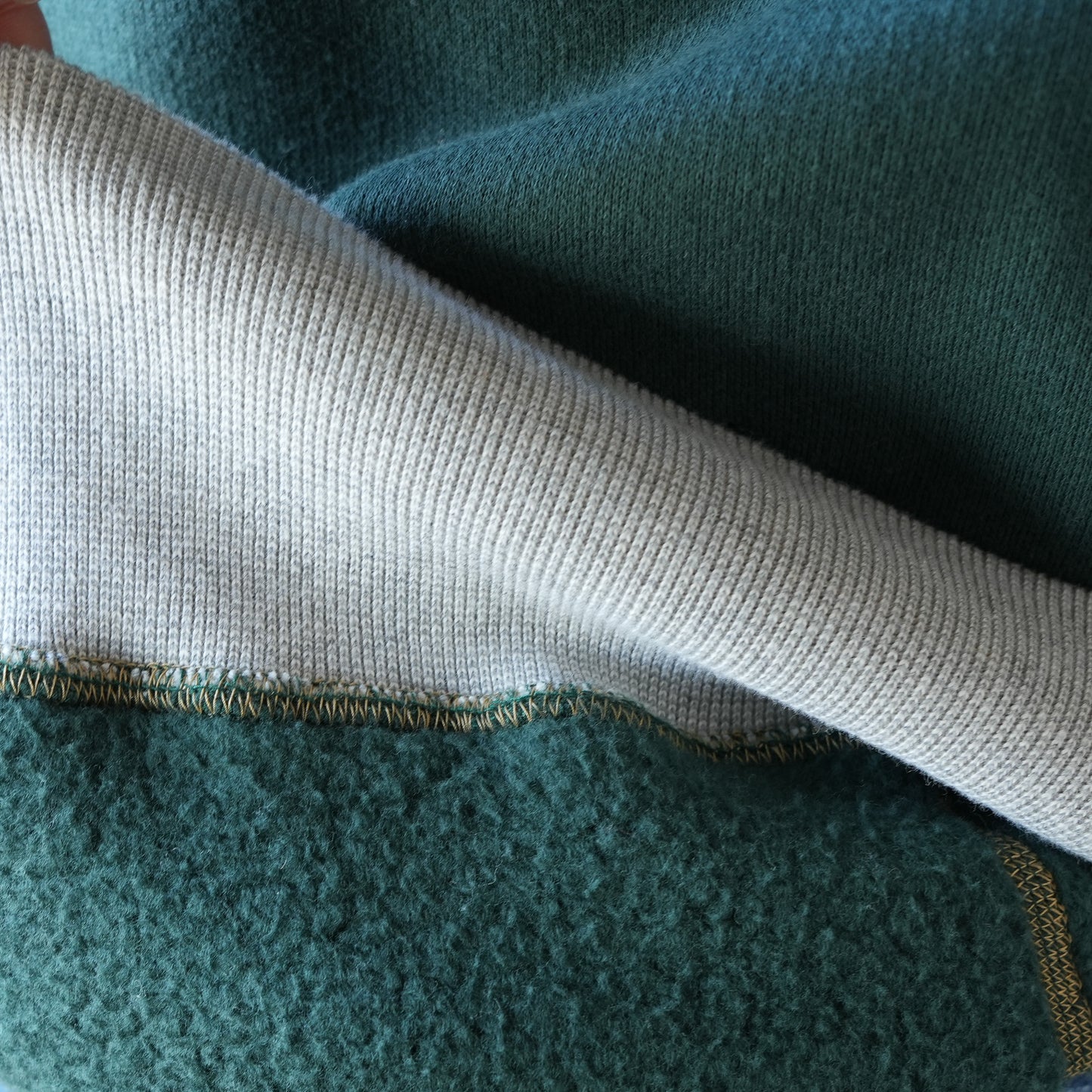 LOOP＆WEFT_LCS 1009_SUPER FLUFFY KNIT RAGLAN AFTER HOODIE_2-TONE VINTAGE FOREST GREEN