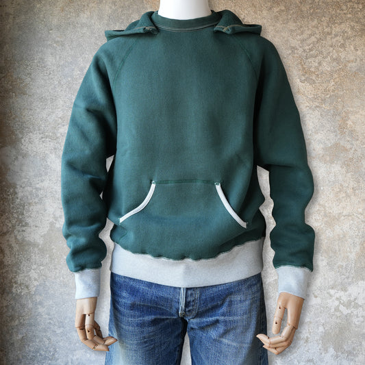 LOOP＆WEFT_LCS 1009_SUPER FLUFFY KNIT RAGLAN AFTER HOODIE_2-TONE VINTAGE FOREST GREEN