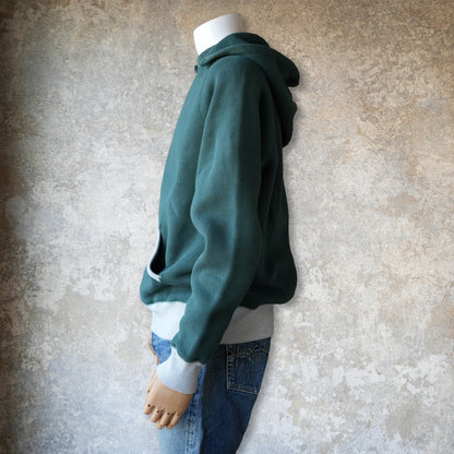 LOOP＆WEFT_LCS 1009_SUPER FLUFFY KNIT RAGLAN AFTER HOODIE_2-TONE VINTAGE FOREST GREEN