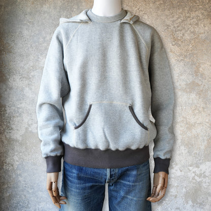 LOOP＆WEFT_LCS 1009_SUPER FLUFFY KNIT RAGLAN AFTER HOODIE_2-TONE OLD MELANGE GRAY