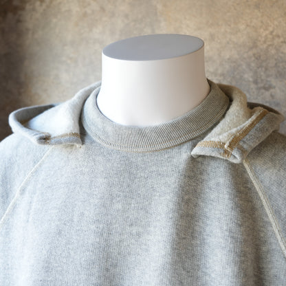 LOOP＆WEFT_LCS 1009_SUPER FLUFFY KNIT RAGLAN AFTER HOODIE_2-TONE OLD MELANGE GRAY