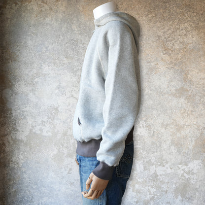 LOOP＆WEFT_LCS 1009_SUPER FLUFFY KNIT RAGLAN AFTER HOODIE_2-TONE OLD MELANGE GRAY