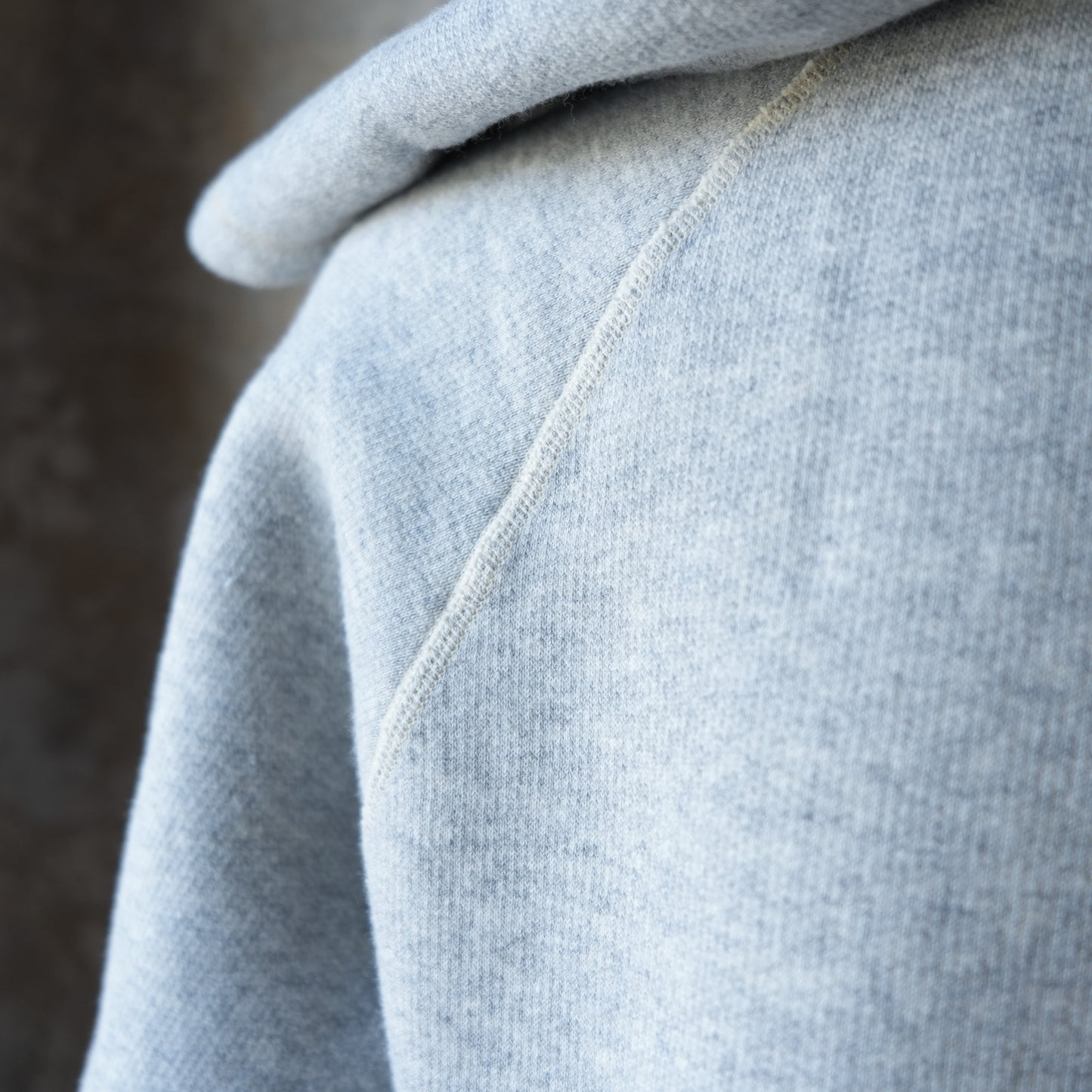 LOOP＆WEFT_LCS 1009_SUPER FLUFFY KNIT RAGLAN AFTER HOODIE_2-TONE OLD MELANGE GRAY