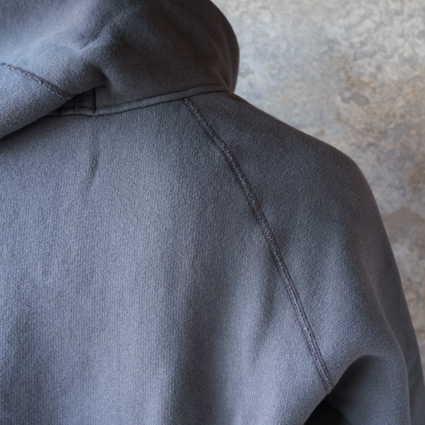 LOOP＆WEFT_LCS 1009_SUPER FLUFFY KNIT RAGLAN AFTER HOODIE_CLASSIC BLACK