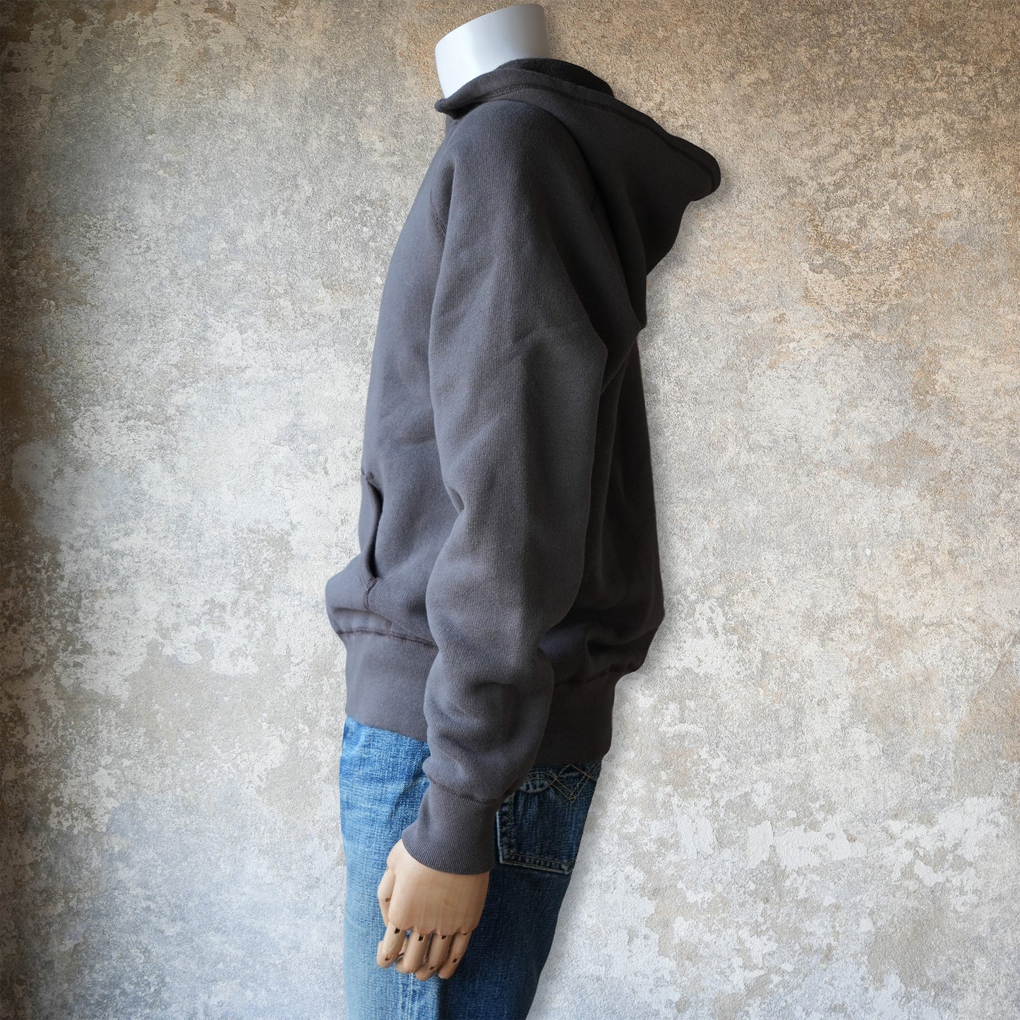 LOOP＆WEFT_LCS 1009_SUPER FLUFFY KNIT RAGLAN AFTER HOODIE_CLASSIC BLACK