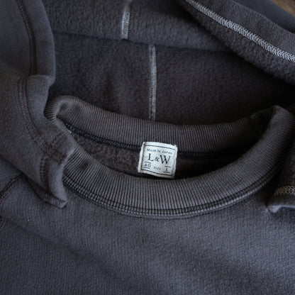 LOOP＆WEFT_LCS 1009_SUPER FLUFFY KNIT RAGLAN AFTER HOODIE_CLASSIC BLACK