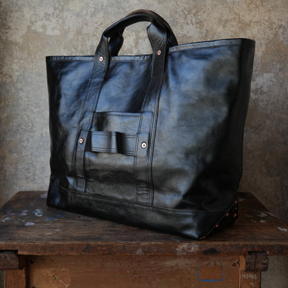 INCEPTION_IPHSB-19_HORSE HIDE COAL BAG (LARGE) _Black 