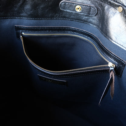 INCEPTION_IPHSB-19_HORSE HIDE COAL BAG (LARGE) _Black 