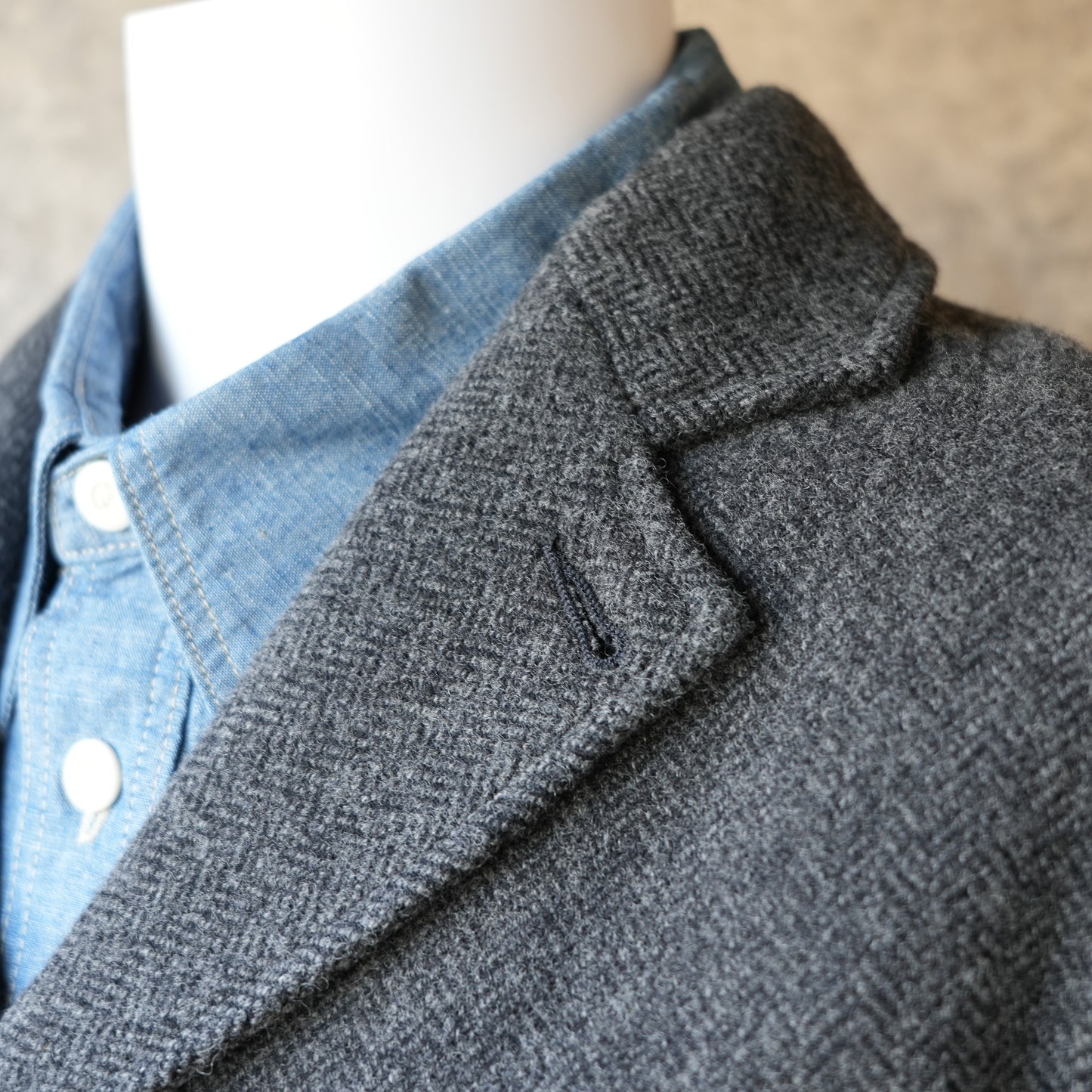 WORKERS_Lounge Jacket_Wool Cotton Tweed