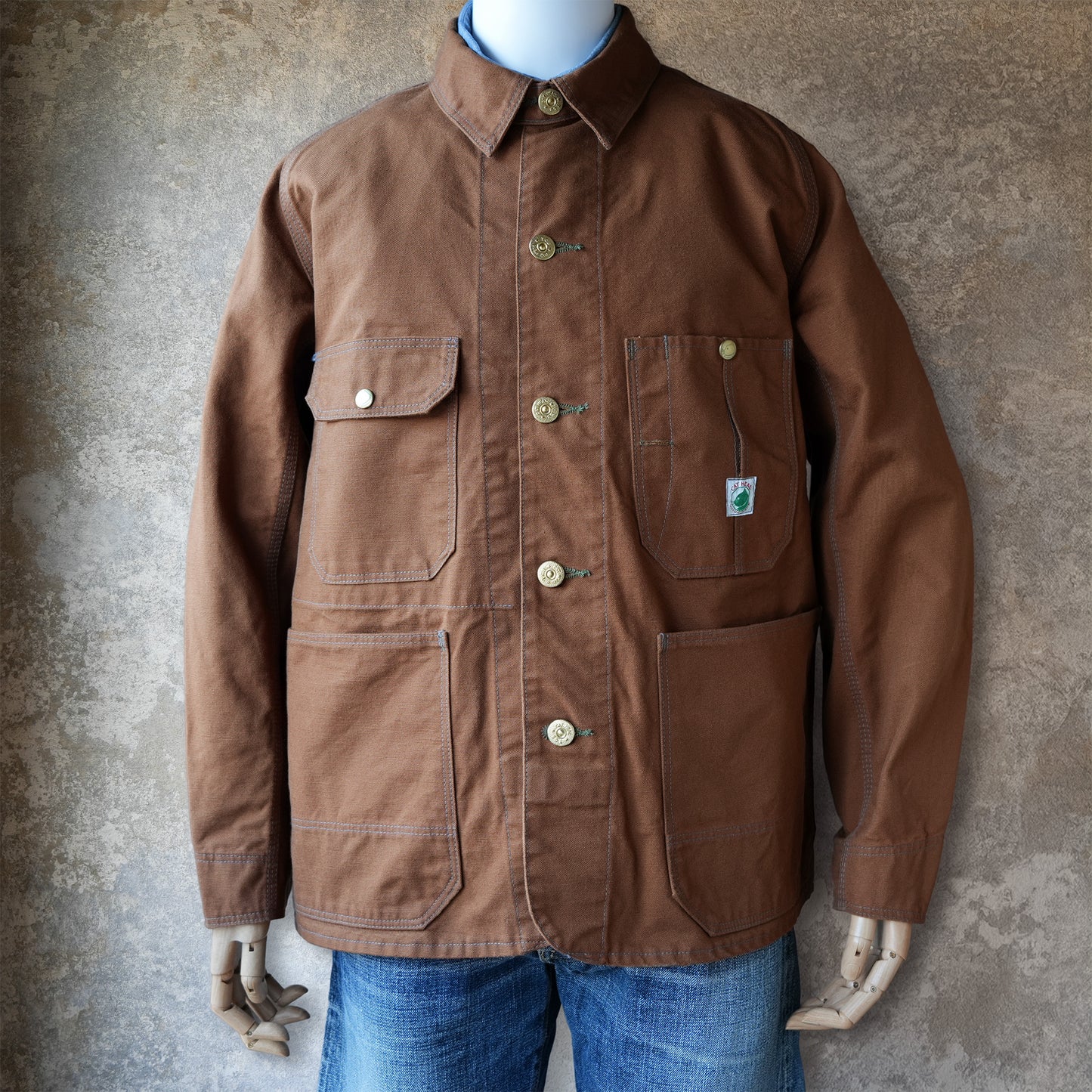 TCB_Cat Head Jacket_Brown Canvas